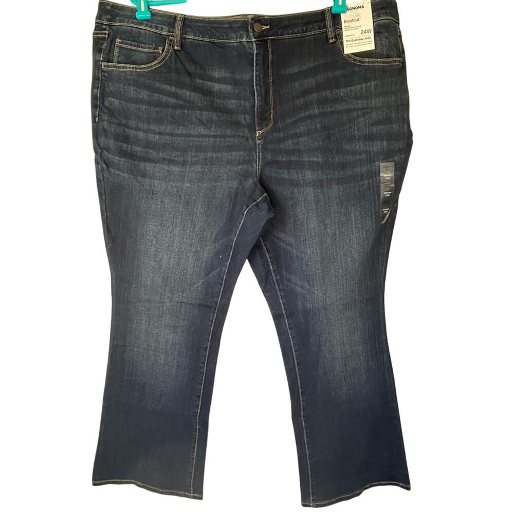 NWT! Sonoma The Everyday Bootcut Jean Dark Wash Size 24W
